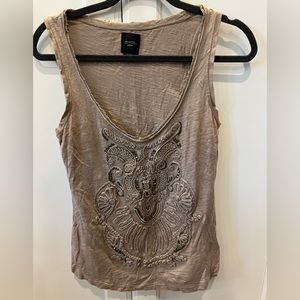 Anthropologie Deletta embellished tank top M